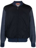 Missoni veste bomber à fermeture zippée - Bleu - thumbnail