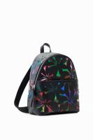 Kleine rugzak met gestanste bloemen - BLACK - U