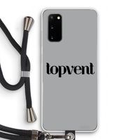 Topvent Grijs Zwart: Samsung Galaxy S20 Transparant Hoesje met koord Topvent Grijs Zwart: Samsung Galaxy S20 Transparant Hoesje met koord