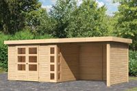 Woodfeeling | Tuinhuis Kerko 5 met Overkapping 2,8, Zij- en Achterwand | Onbehandeld - thumbnail