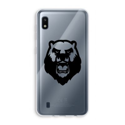Angry Bear (black): Samsung Galaxy A10 Transparant Hoesje