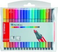 STABILO Viltstift Pen 68 ColorParade 6820-04 Veelkleurig gesorteerd 1 mm 20 stuk(s)