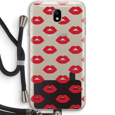 Lips: Samsung Galaxy J7 (2017) Transparant Hoesje met koord