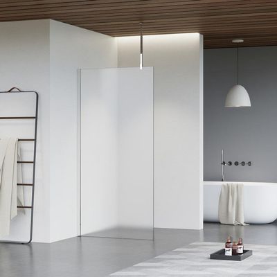 Fortifura Galeria inloopdouche - 140x200cm - mat glas - plafondarm - chroom SW797937/SW797904/SW804541