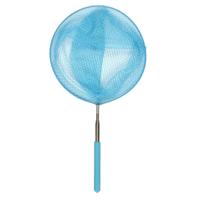 Schepnet - telescopisch - 70 cm - blauw - aluminium - visnet / vlindernet - uitschuifbaar