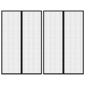 VidaXL Insectendeurgordijnen 2 st magnetisch 220x130 cm zwart