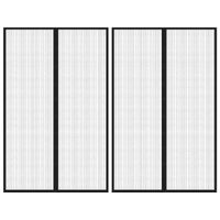 VidaXL Insectendeurgordijnen 2 st magnetisch 220x130 cm zwart VidaXL Insectendeurgordijnen 2 st magnetisch 220x130 cm zwart