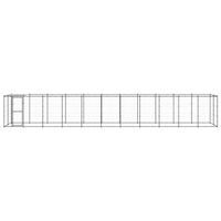 The Living Store Hondenkennel - Gepoedercoat staal - 1.210 x 220 x 180 cm - Zwart/zilver