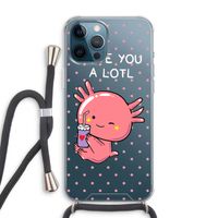 Love You A Lotl: iPhone 12 Pro Max Transparant Hoesje met koord