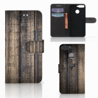 Huawei Y6 2018 Book Style Case Steigerhout - thumbnail