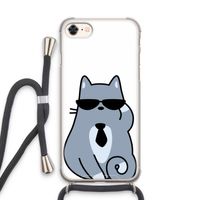 Cool cat: iPhone 7 Transparant Hoesje met koord