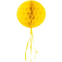 Gele honeycomb bol - 30 cm - thumbnail