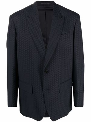 Valentino Garavani veste à motif monogrammé en jacquard - Bleu