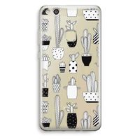 Cactusmotief: Huawei Ascend P10 Lite Transparant Hoesje Cactusmotief: Huawei Ascend P10 Lite Transparant Hoesje