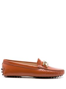 Tod's mocassins Gommini à détail de chaine - Marron