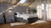 ACTIE Elek. Boxspring 160 x 200 Denim - President - thumbnail