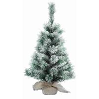 Mini kerstboom/kunst kerstboom besneeuwd 90 cm