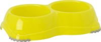 Moderna plastic katteneetbak dubbel Smarty 1 yellow (inhoud 2x 330 ml) - Gebr. de Boon