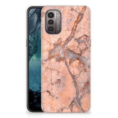 Nokia G21 | G11 | TPU | Siliconen hoesje | Marmer Oranje