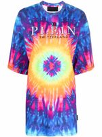 Philipp Plein robe à imprimé tie-dye - Bleu