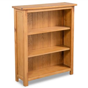 Boekenkast met 3 schappen 70x22,5x82 cm massief eikenhout