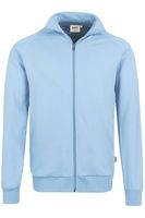 HAKRO 606 Comfort Fit Sweatjacket ijsblauw, Effen - thumbnail