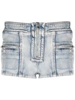 ISABEL MARANT short en jean Lary à coupe courte - Bleu