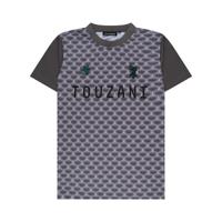 Touzani Hikarimono Voetbalshirt Kids Donkergrijs Zwart