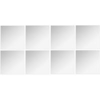 Plak spiegel tegels - 8x stuks - glas - zelfklevend - 40 x 40 cm - vierkant
