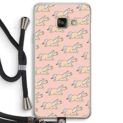 Ponys: Samsung Galaxy A3 (2016) Transparant Hoesje met koord