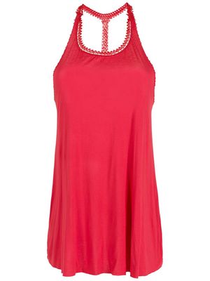 Amir Slama blouse à design sans manches - Rouge