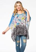 Yoek Wijde tuniek FLOWERS | Multi | Maat 42/44