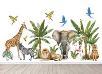 Muursticker - Safari-wilde dieren - thumbnail