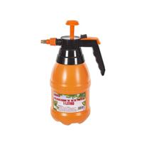 Plantenspuit met hoge druk sproeier/vernevelaar - kunststof - 1 liter - oranje - 28 cm