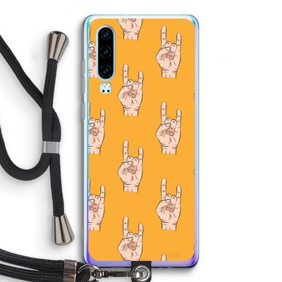 Rock: Huawei P30 Transparant Hoesje met koord
