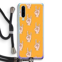 Rock: Huawei P30 Transparant Hoesje met koord