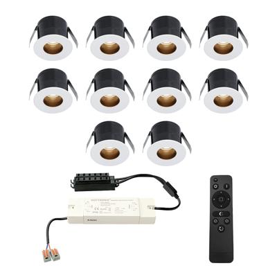 Set van 10 Olivia LED Mini Inbouwspots met Trafo - 12 Volt 3 Watt 150 lumen - Dimbaar - Verzonken - Plat 36mm - 2700K - IP44 waterdicht - Wit - Veranda Spotjes - Overkapping Spotjes Set van 10 Olivia LED Mini Inbouwspots met Trafo - 12 Volt 3 Watt 150 lumen - Dimbaar - Verzonken - Plat 36mm - 2700K - IP44 waterdicht - Wit - Veranda Spotjes - Overkapping Spotjes