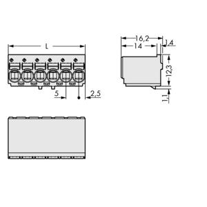 WAGO 2092-1130 Male behuizing (board) 2092 Totaal aantal polen: 10 Rastermaat: 5 mm Inhoud: 100 stuk(s)