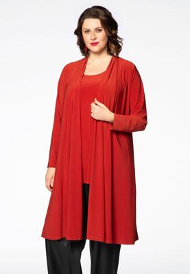 Yoek Vest geplooid | Oranje | Maat 42/44