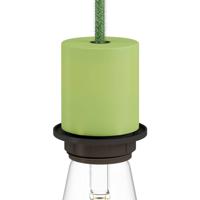 Fitting lamp koper e27 glad ontwerp met lampenkap ring