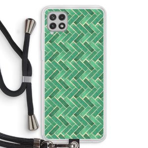 Moroccan tiles 2: Samsung Galaxy A22 4G Transparant Hoesje met koord