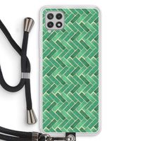 Moroccan tiles 2: Samsung Galaxy A22 4G Transparant Hoesje met koord