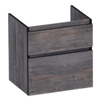 Brauer Delight Edge - Onderkast - 60 cm - met 2 Softclose Lades Greeploos en 1 Sifon Uitsparing - Driftwood