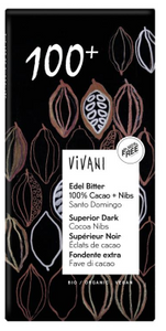 Vivani Chocoladereep Superior Dark 100%