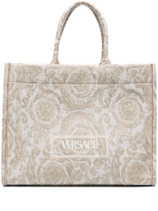 Versace grand sac à main Barocco Athena en jacquard - Tons neutres