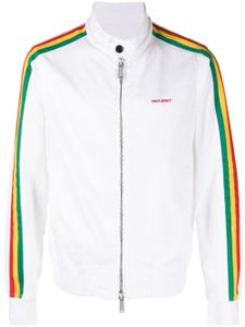 DSQUARED2 stripe-detail cotton jacket - Blanc