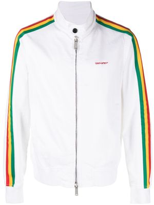 DSQUARED2 veste bomber à bandes rayées - Blanc
