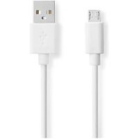 USB-Kabel | USB 2.0 | USB-A Male | USB Micro-B Male | 480 Mbps | Vernikkeld | 2.00 m | Rond | PVC | - thumbnail