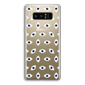 Eyes pattern: Samsung Galaxy Note 8 Transparant Hoesje