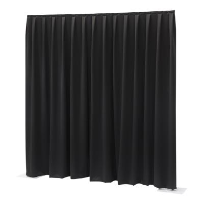 Wentex Pipe and drape doek 330x120cm zwart molton geplooid